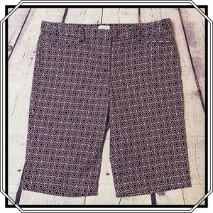 Laundry Purple and Black Bermuda Shorts Size 6